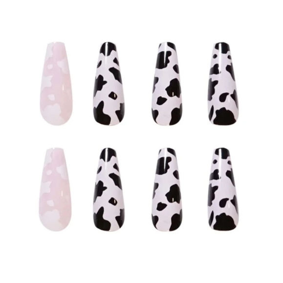 Cow Print 24 PC False Nails - Picture 2 of 3
